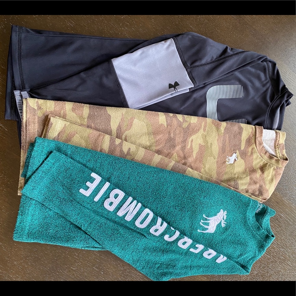 5 Abercrombie&Fitch long sleeve tee + UA 9/10Y